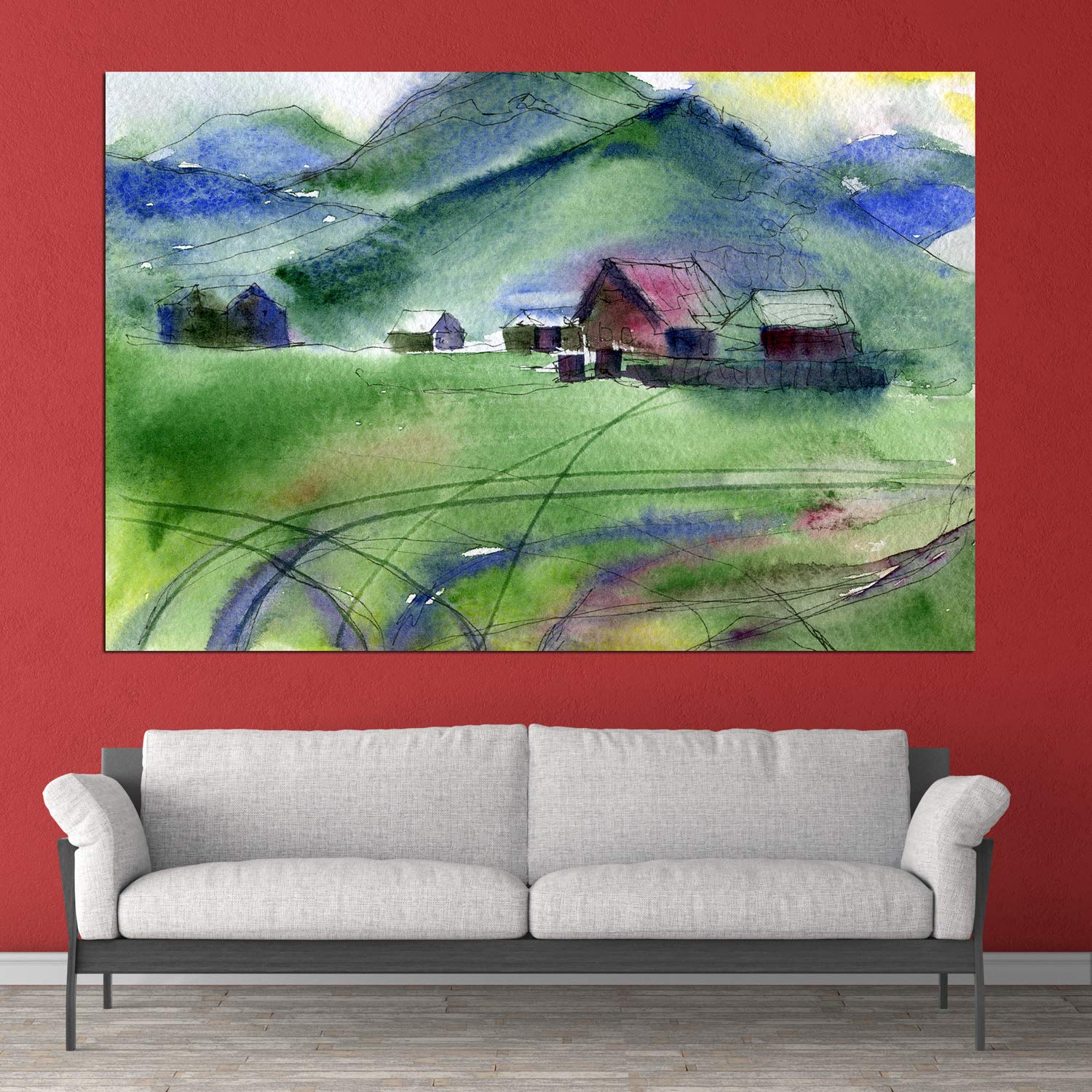 inep-b083y5c3tm-hamlet-tastic-mountain-escape-unframed-canvas-wall-art-showing-abstract-alpine-village-view.jpeg